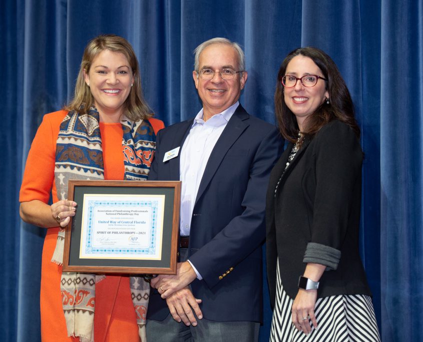 Christina Criser Jackson accepting the award